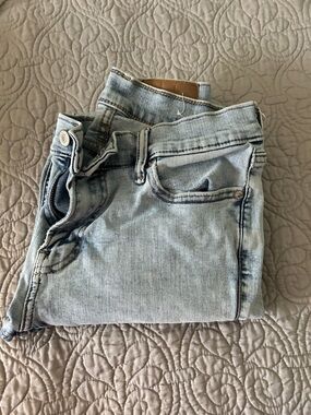 Men's Skinny Jeans — Light Blue Washed Stretch Denim